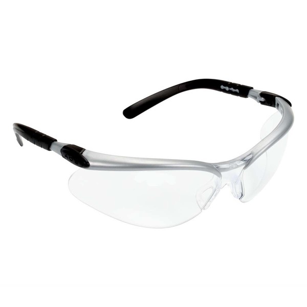3M 3M Protective Eyewear 11380-00000-20 Clear Anti-Fog Lens, Silver/Black F 11380-00000-20